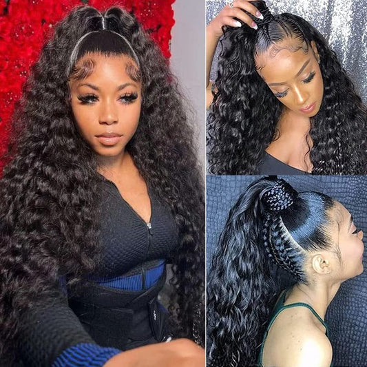 Blackbeautyhair 360 Lace Frontal Wig  Loose Deep Wave Preplucked With Natural Hair