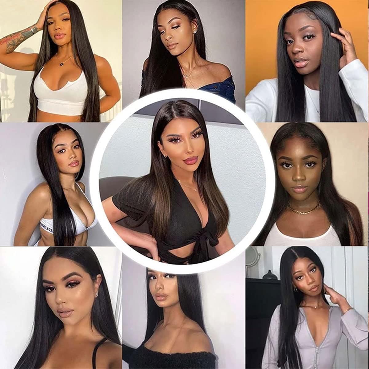 Blackbeautyhair 5x5 HD Lace Closure Wigs Human Hair 22 Inch