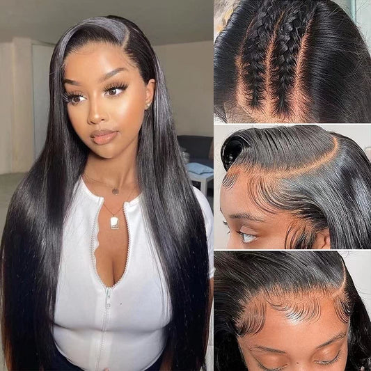 Blackbeautyhair 5x5 HD Lace Closure Wigs Human Hair 22 Inch