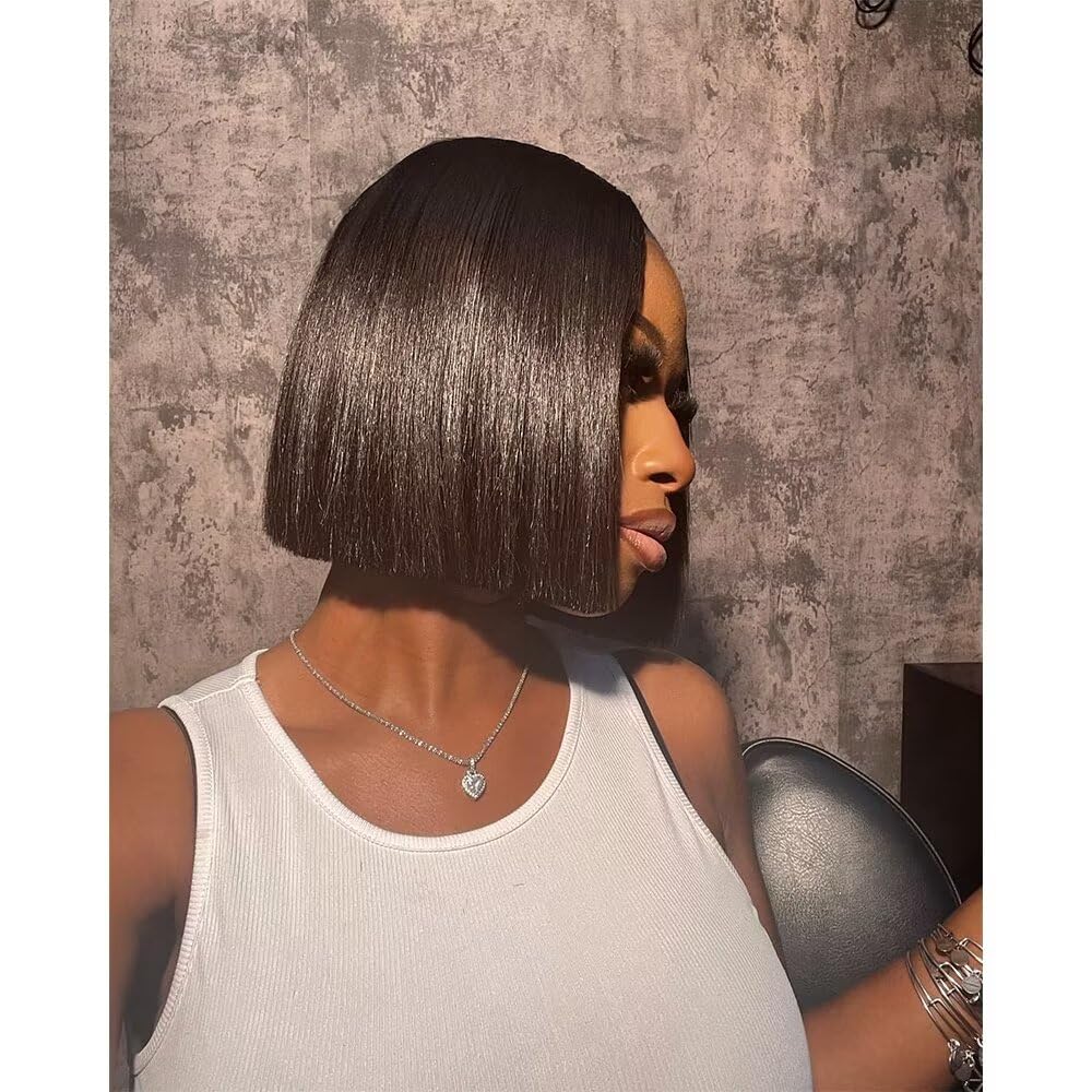 Blackbeautyhair Blackbeauty hair 2x6 Glueless Straight Lace Front Bob Wig