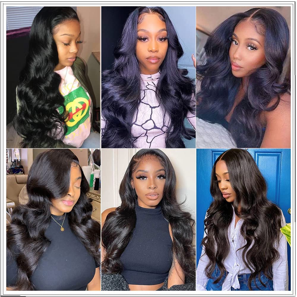 Blackbeautyhair Natural Color Human Hair Body Wave 360 Lace Front Wig for Black Women