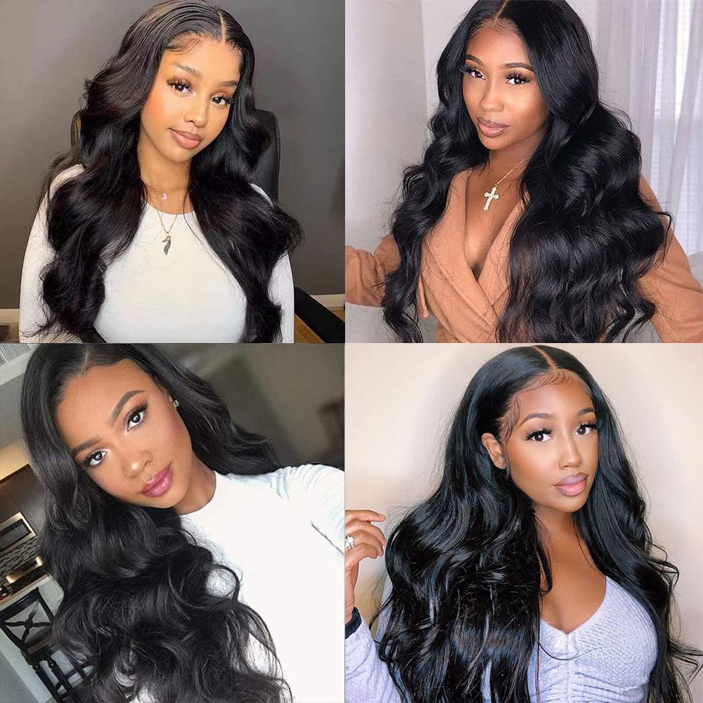 Blackbeautyhair Natural Color Human Hair Body Wave 360 Lace Front Wig for Black Women