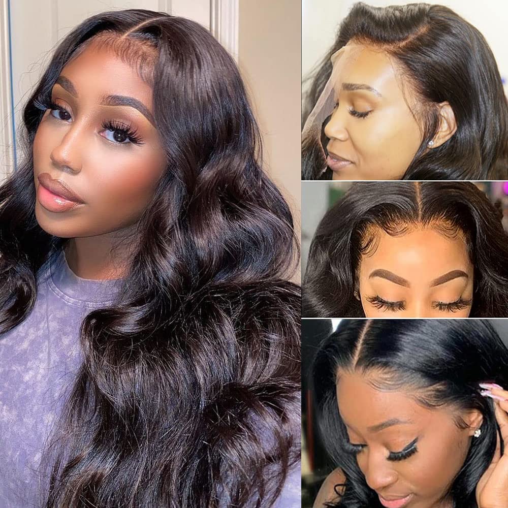 Blackbeautyhair Natural Color Human Hair Body Wave 360 Lace Front Wig for Black Women